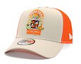 Kšiltovka New Era - Summer Patch 9FORTY Trucker - Stone / Orange