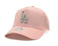 Dámská kšiltovka New Era - 9FORTY Trucker Metallic - LA Dodgers - Pink Lemonade / Silver