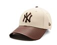 Dámská Kšiltovka New Era - MLB PU Visor 9FORTY - NY Yankees - Stone / Brown