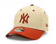 Dětská Kšiltovka New Era - 9FORTY Contrast - NY Yankees - Beige / Dark Red