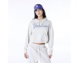 Dámská Mikina New Era - MLB Graphic Crop Hoodie - NY Yankees - Stone