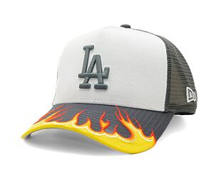 Kšiltovka New Era - 9FORTY Trucker Flame - LA Dodgers - Grey
