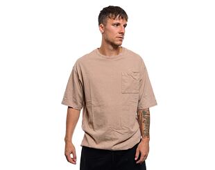 Triko New Era - Wash Oversized Tee - Beige / Black