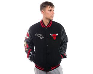 Bunda New Era - Patch Varsity Jacket - Chicago Bulls - Black / Red