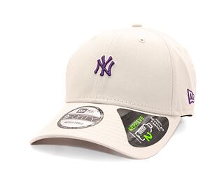 Kšiltovka New Era - 9FORTY MLB Repreve Mini Logo - NY Yankees - Stone / Purple