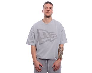 Triko New Era - Tech Flag Oversized Tee - Dolphin Grey