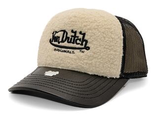 Kšiltovka Von Dutch - Trucker Newark - Teddy/ Pu - Black/Cream