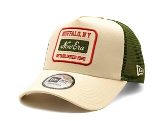 Kšiltovka New Era - Buffalo Patch 9FORTY Trucker - Cream / New Olive