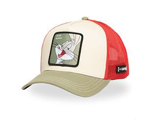 Kšiltovka Capslab - Trucker Looney Tunes - Bugs Bunny - Cream / Red