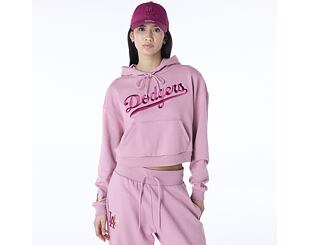 Dámská Mikina New Era - MLB Graphic Crop Hoodie - LA Dodgers - Pink