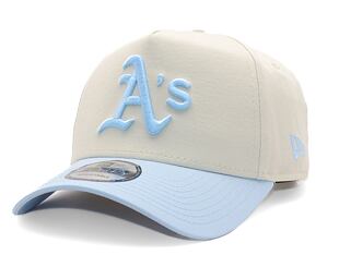 Kšiltovka New Era - MLB Cream & Patch 9FORTY A-Frame - Oakland Athletics - Cream / Pastel Blue