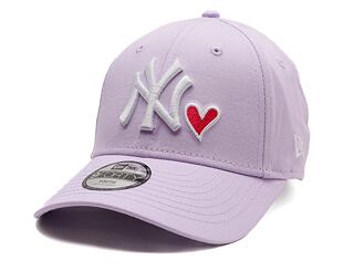 Dětská Kšiltovka New Era - MLB Heart 9FORTY - NY Yankees - Lila / White