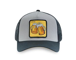 Kšiltovka Capslab - Trucker Beer Cheers - Grey