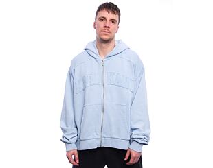 Mikina Karl Kani - College Heavy Crop Zip Hoodie - light blue