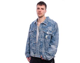 Bunda Karl Kani - Og K Distress Camo Os Denim Jacket - medium blue