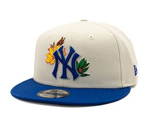 Kšiltovka New Era 9FIFTY MLB Floral New York Yankees Retro - Ivory / Majestic Blue