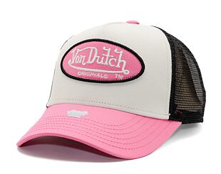 Kšiltovka Von Dutch - Trucker Boston - Caps - Cot Twill - White/ Pink