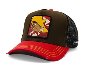 Kšiltovka Capslab - Trucker Looney Tunes - Speedy - Brown/Red