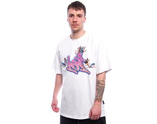 Triko Karl Kani - Woven Signature Airbrush Amor Tee - white/pink