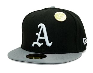 Kšiltovka New Era - 59FIFTY Contrast Pin - Oakland Athletics - Black