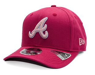 Kšiltovka New Era - MLB World Series 9FIFTY Original Fit - Atlanta Braves - Burgundy / Pink