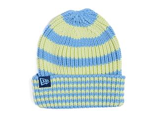 Kulich New Era - Medium Knit Stripe Beanie - Pastel Blue / Neon Yellow