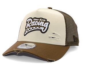 Kšiltovka New Era - Motosport 9FORTY Trucker - Cream / Brown