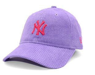 Dámská Kšiltovka New Era - MLB Cord 9TWENTY - NY Yankees - Purple / Energy Red