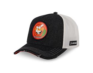 Kšiltovka Capslab - Trucker Looney Tunes - Bugs Bunny Carrot - Denim Black