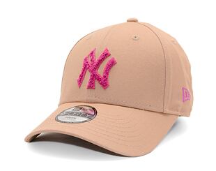 Dětská Kšiltovka New Era - 9FORTY Kids MLB Boucle - NY Yankees - Brown / Pink