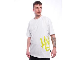 Triko Karl Kani - Woven Signature Kani Tag Tee - white/lime