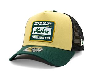 Kšiltovka New Era - Patch Canvas 9FORTY Trucker - Vegas Gold / Dark Green