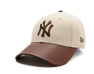 Dámská Kšiltovka New Era - MLB PU Visor 9FORTY - NY Yankees - Stone / Brown