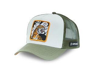 Kšiltovka Capslab - Trucker Angry Tiger - Green