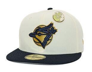 Kšiltovka New Era - 59FIFTY Contrast Pin - Toronto Blue Jays - Off White