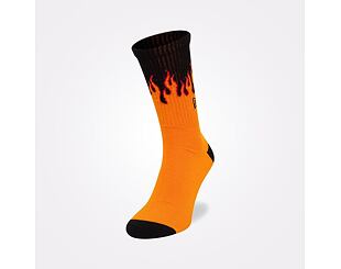 Ponožky New Era - Flame Crew Socks - Black / Orange