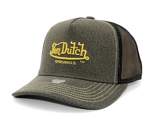 Kšiltovka Von Dutch - Trucker Newark - Cot Twill - Black/ Yellow