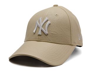 Dámská Kšiltovka New Era - MLB Crinkled PU 9FORTY - NY Yankees - Stone