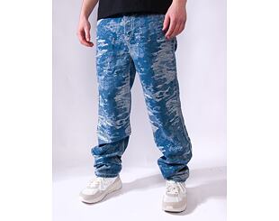 Kalhoty Karl Kani - Og K Distress Camo Five Pocket Denim - medium blue