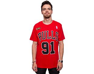 Triko Mitchell & Ness NBA N&N Tee Chicago Bulls Number 91 Dennis Rodman Red