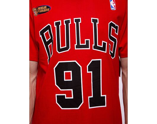 Triko Mitchell & Ness NBA N&N Tee Chicago Bulls Number 91 Dennis Rodman Red