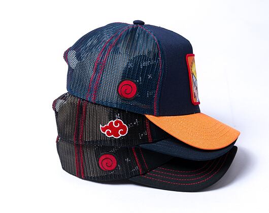 Kšiltovka Capslab Naruto Trucker - Itachi - Charcoal / Red