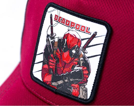 Kšiltovka Capslab Marvel Trucker - Deadpool - Black / Bloody Red