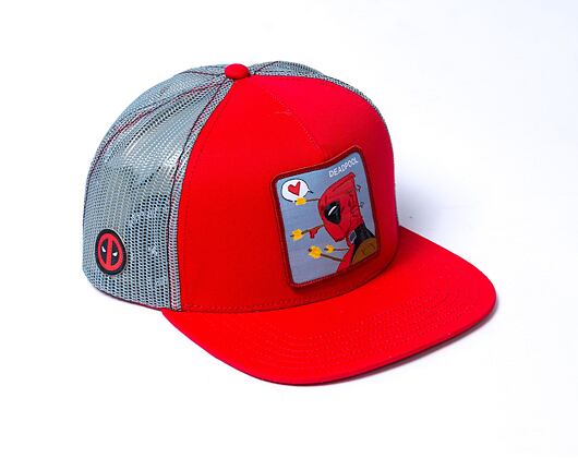 Kšiltovka Capslab Marvel Snapback - Deadpool Falls in Love - Bloody Red