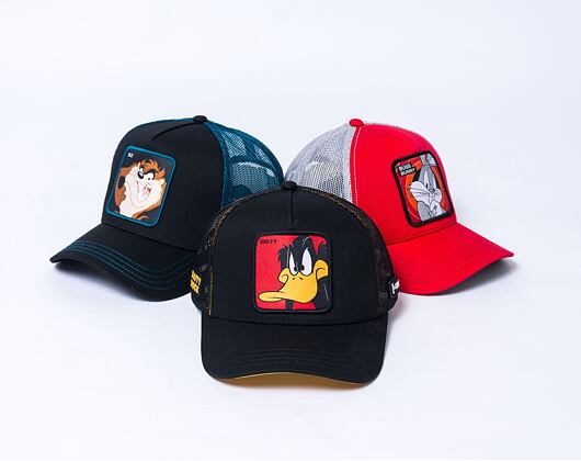 Dětská Kšiltovka Capslab Looney Tunes Trucker - Daffy Duck - Black / Red