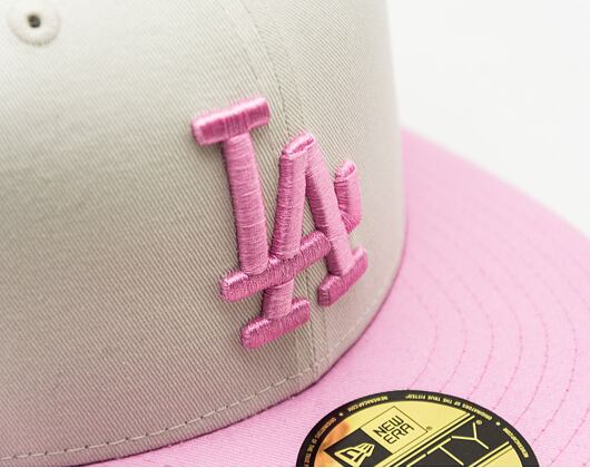 Kšiltovka New Era 59FIFTY MLB White Crown Los Angeles Dodgers Cooperstown Off White / Fondant Pink