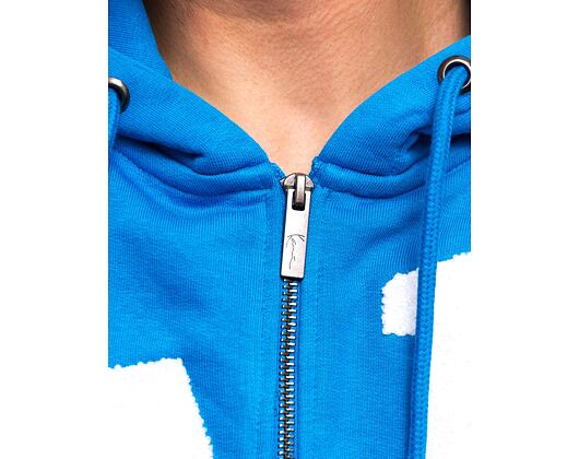 Mikina Karl Kani Wavy Retro Os Full Zip Hoodie aqua