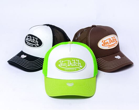 Kšiltovka Von Dutch Trucker Boston - White/Green