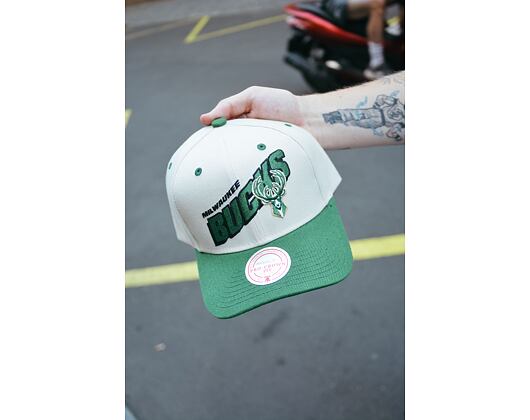 Kšiltovka NBA Retro Type Pro Snapback Milwaukee Bucks Off White