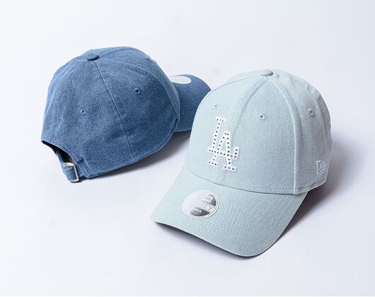 Dámská kšiltovka New Era - 9FORTY Diamante Denim - LA Dodgers - Sky Blue